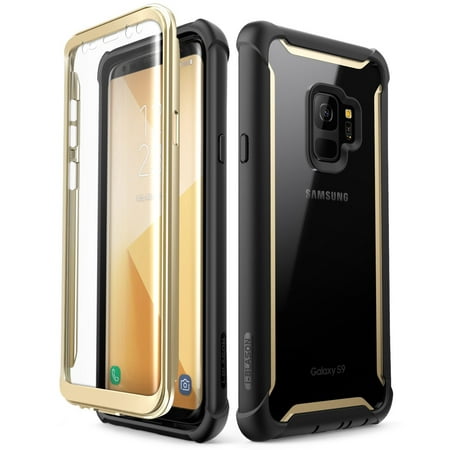Samsung Galaxy S9 case, i-Blason Ares Full-body Rugged Clear Bumper Case Without Built-in Screen Protector Gold