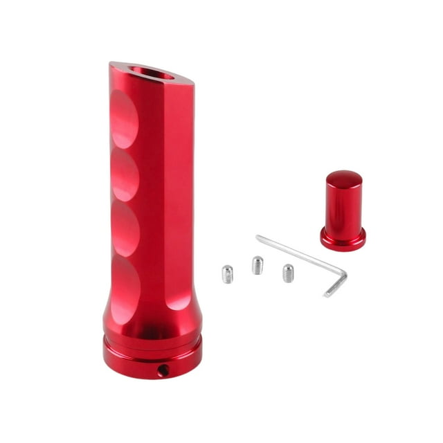Riwesomey Manija del coche Manguito de freno de mano Aleación de aluminio Antideslizante Cubierta de automóvil Accesorios de decoración Automoción decorativa y accesorios Rojo