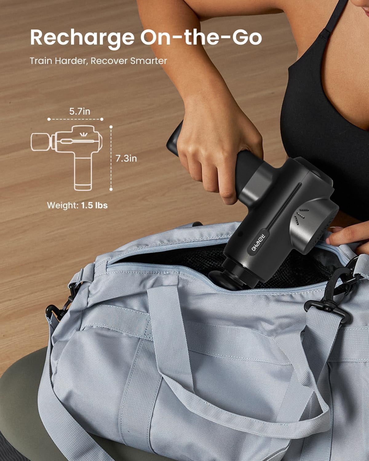 RENPHO Massage Gun with Heat and Cold, Gifts for Women Men Mom Dad, Portable Muscle Deep Tissue Handheld Massager for Back and Neck