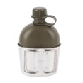 thumbnail image 4 of Bolsa de camuflaje para exteriores, color verde militar, botella de agua con lonchera de aluminio, ideal para senderismo y viajes., 4 of 14