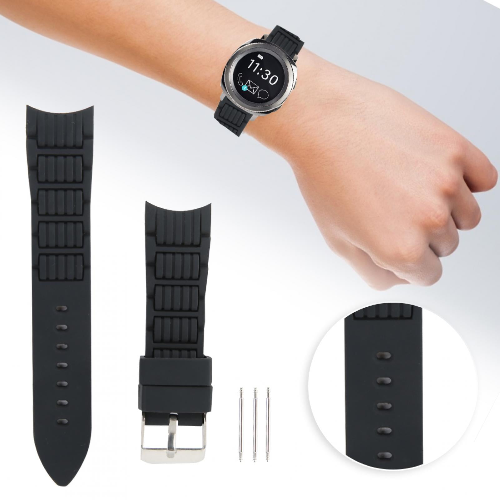 YLSHRF Watch Strap 20mm Silicone Watch Band Pin Buckle Watch Straps With 3 Spring Bar Watches Replacement Part Accessory For Watchmakers