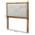 thumbnail image 6 of Baxton Studio Abner Modern and Contemporary Transitional Light Grey Fabric Upholstered and Walnut Brown Finished Wood Twin Size Headboard, 6 of 7