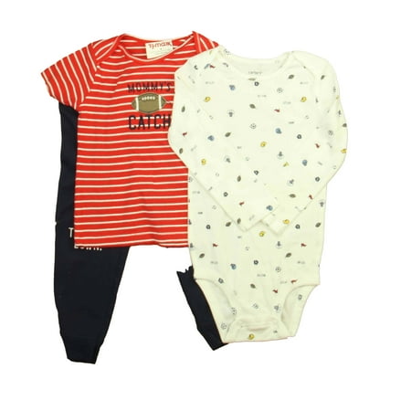 

Pre-owned Carter s Boys Red | White | Navy Football Apparel Sets size: 24 Months