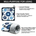thumbnail image 7 of Blue Pioneer Flower Kitchen Oven Mitt and Pot Holder Sets 2 Pcs for Baking, Cooking and Grilling, Heat Resistant Up To 392 °F, 7 of 7