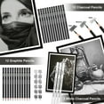 thumbnail image 2 of HIFORNY 100 PCS Drawing & Sketching Set, Professional Art Supplies with Graphite,Charcoal, Colored,Watercolor,Metallic Pencils,Blending Tools,Sketchbook and Coloring Book in Zipper Case（Black）, 2 of 8