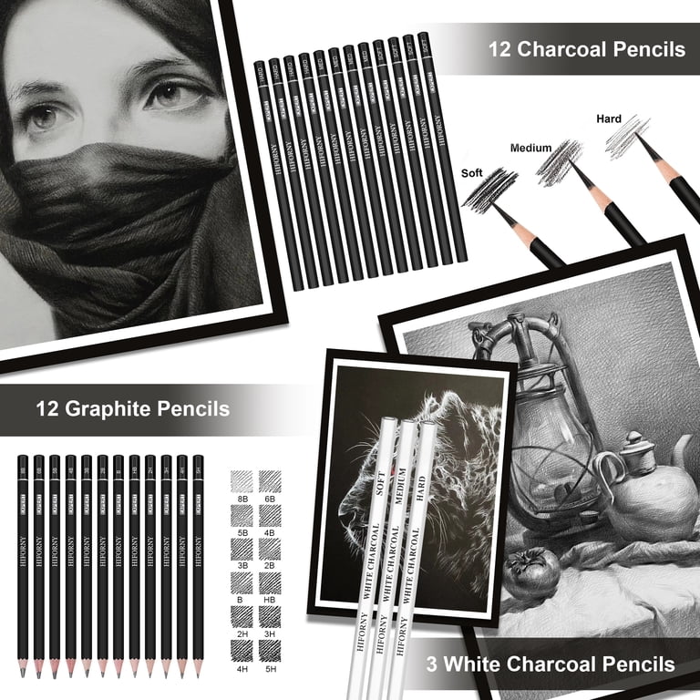 HIFORNY 100 Piece Professional Drawing & Sketching Set photo 2