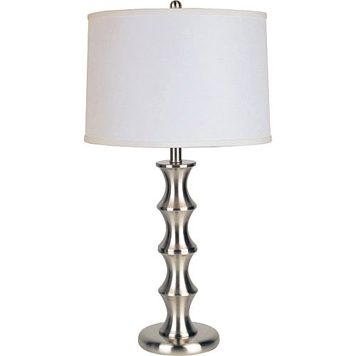 ORE International 29.5" Metal Table Lamp, Satin Nickel