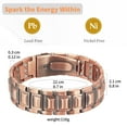 thumbnail image 4 of Metaljc 3X Strength Magnetic Copper Bracelet for Men, Gifts for Husband, Length 8.7 In, Width 0.8 In, 4 of 5