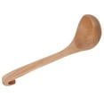 thumbnail image 3 of Arborister Wooden Soup Ladle Bamboo Kitchen Tool Mixing Ladle White Porcelain Spoon, 3 of 10