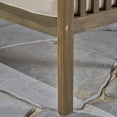 thumbnail image 6 of Tucson Outdoor Acacia Wood Sofa and Coffee Table Set, Gray and Cream, 6 of 12