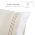 thumbnail image 5 of PiccoCasa 2Pcs Long-Staple Cotton Pillowcases Embroidered Pillow Covers, King Beige, 5 of 7