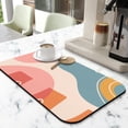 thumbnail image 2 of Boho Theme Absorbent Coffee Mat Perfect for Coffee Station and Kitchen Counter, 19.5x12in Diatom Mud with Cute Abstract Stones Design Coffee Mat Enhance Coffee Experience, 2 of 7