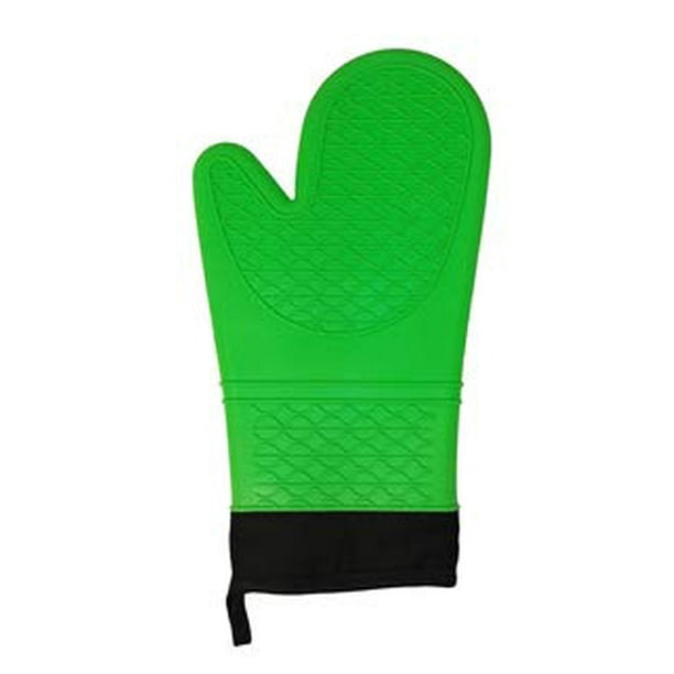 Cool Touch Non-Slip Silicone Oven Mitts | Green, Made with ...