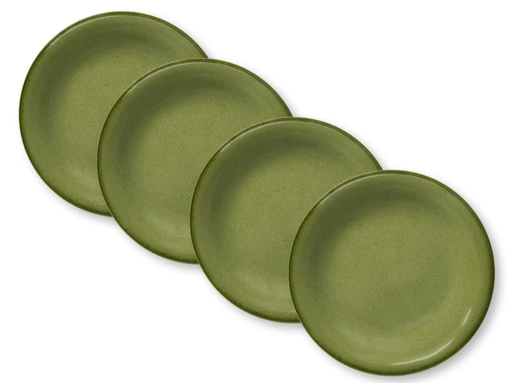 Mainstays Outdoor Melamine Green Glaze Dinner Plate, Set of 4 Walmart