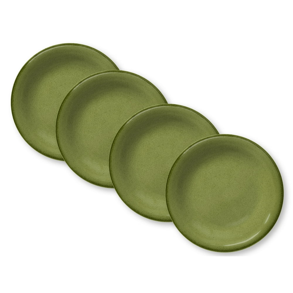 Mainstays Outdoor Melamine Green Glaze Dinner Plate, Set of 4 Walmart
