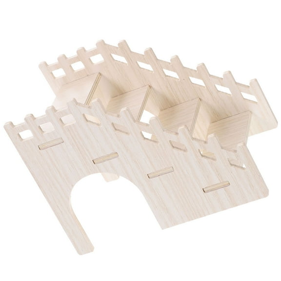 Clispeed Hamster House Hideout Ladder Pet Ladder Wood Climbing Exercise Indoor Pet Environment 1 Set