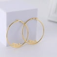 thumbnail image 3 of Hoop Personalized Initial Letter Name Earrings Custom Gift Summer Jewelry, 3 of 9