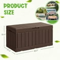 thumbnail image 6 of Brown Waterproof 85 Gallon Deck Box: Large Outdoor Resin Storage Container, Lockable Patio Bench, 6 of 7