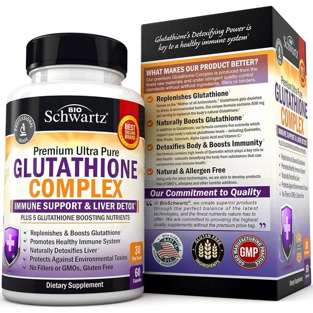 para que sirve el glutathione complex Glutation Complex 60 Cápsulas: Antioxidante y Salud Inmunológica main image 1