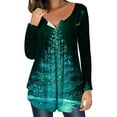 thumbnail image 1 of Qertyioot Chandail en Molleton de Noël pour Femmes, Manches Longues, Col Rond, Mode Décontractée, 1 of 5