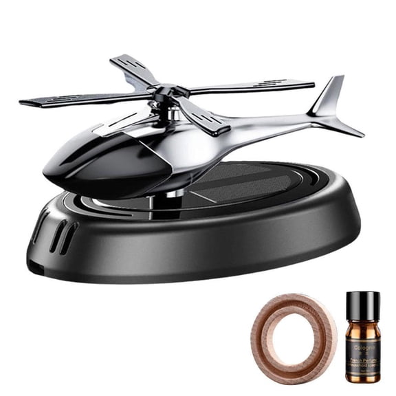 Solar Rotating Helicopter Car Freshener, Auto Air Purifier & Fragrance Dispenser