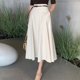 thumbnail image 3 of Elegante falda paraguas profesional adelgazante para mujer primavera otoño nuevo estilo drapeado vestido largo sensibilidad A-line amplio swing esquí, 3 of 5