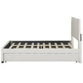 thumbnail image 3 of Full Size Upholstered Platform Bed With 2 Drawer And Trundle, Classic Headboard, Robust Plywood & , Maximize Bedroom Space, Effortless Assembly In Beige, Drawers Solid Wood Frame Construction,, 3 of 7