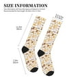 thumbnail image 2 of Lsque Cute Bee Gnome2 Pattern Sport Compression Socks for Men & Women 15-20 mmHg Knee High Nurse Pregnant Running Medical and Travel Athletic, 2 of 6