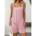 thumbnail image 2 of Cuteduck Womens Summer Striped Romper with Adjustable Tie Straps and Pockets S-XL, 2 of 5