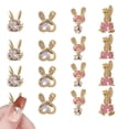 thumbnail image 1 of 16 piezas de aleación de diamantes brillantes 3D de conejo de cristal para decoración de uñas DIY, 1 of 6