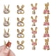 thumbnail image 1 of 16 piezas de aleación de diamantes brillantes 3D de conejo de cristal para decoración de uñas DIY, 1 of 6