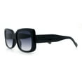 thumbnail image 6 of Womens Classy 90s Styling Chic Rectangle Designer Fashion Plastic Sunglasses Black - Smoke, 6 of 8