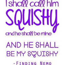 Finding Nemo Movie Quote - Dori Fish Squishy Vinyl Wall Decal / Sticker 20"x14" [W9]