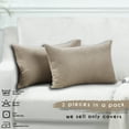 thumbnail image 4 of 3S Brother's Solid Cushion Cover Super Soft & Cozy Home Décor Throw Pillow Case for Chair Couch Bedroom & Livingroom Décor Pillowcase with Invisible Zipper Set of 2 Pieces - Barley 12"x20" Each, 4 of 8