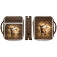 thumbnail image 3 of Xixirimido Bible Cover Case for Women, Quilted Bible Cover Bag with Handle, Bible Carrying Case Study Supplies Accessories for Men, Brown Elk Cross, 3 of 7