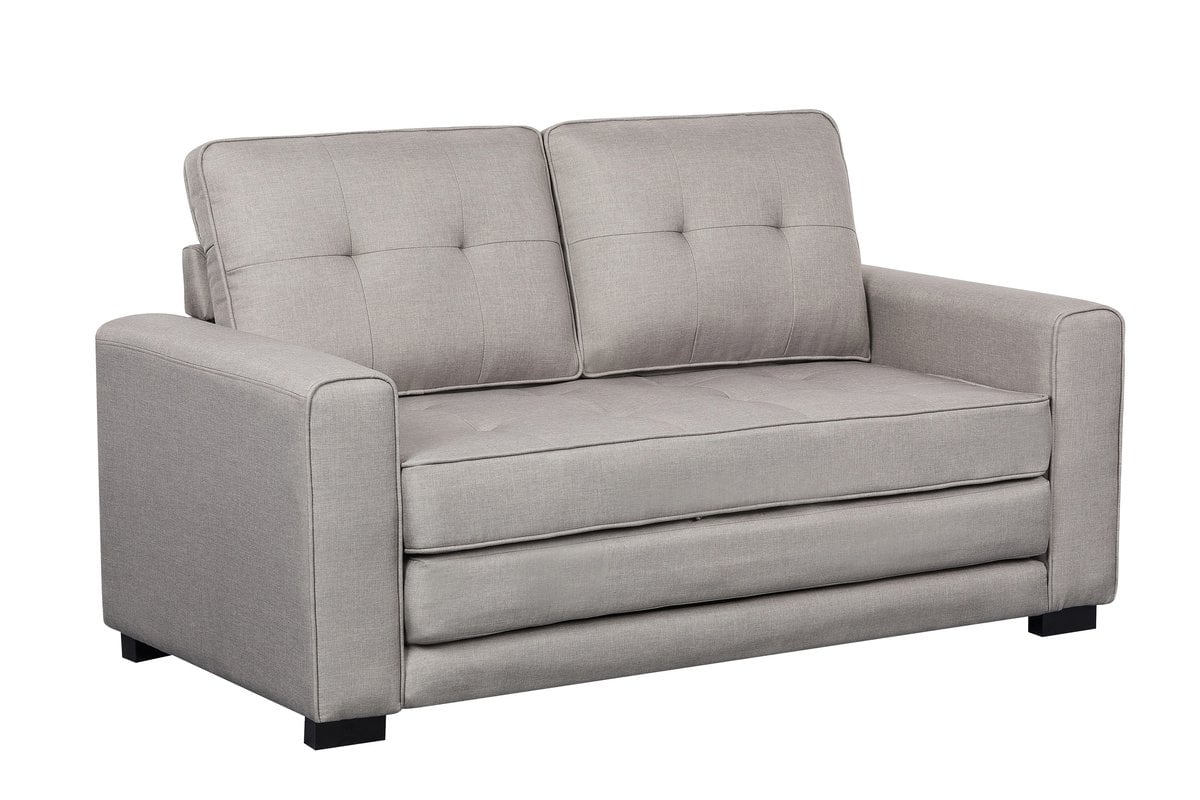 US Pride Furniture  Duke Sofa Bed Sleeper with Tufted Style and Wooden Frame, Charcoal