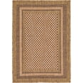 thumbnail image 3 of Unique Loom Outdoor Border Collection Area Rug - Multi Border (2' 2" x 3' Rectangle Light Brown/Brown), 3 of 7