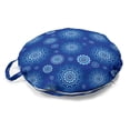 thumbnail image 1 of Blue Mandala Round Floor Cushion with Handle, Repetitive Pointy Petals Dots Arrangement Floral Dark Blue Pattern, Pillow for Living Room & Dorms, 18" Round, Sky Blue Violet Blue, by Ambesonne, 1 of 4