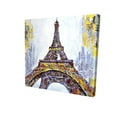 thumbnail image 1 of Abstract paint splash eiffel tower - 24"x24" canvas - Print on demand, 1 of 5