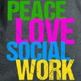 thumbnail image 3 of CafePress - Peace Love Social Work Women's Value T Shirt - Women's Traditional Fit Dark T-Shirt, 3 of 4
