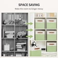 thumbnail image 5 of ENLOY Fabric Cube Storage Organizer Bins, 13x13 inch - 4 Pack Foldable Storage Cube Bins for Shelves, Large Capacity Storage Boxes with Leather Handle, Light Green, 5 of 7