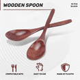 thumbnail image 4 of Wooden Spoons, 10 PCS Wood Soup Spoon Set, Long Handle Natural Wood Table Spoons for Eating Mixing Stirring Cooking - 7.3 Inches,10 *Wooden Spoons,brown, 4 of 9