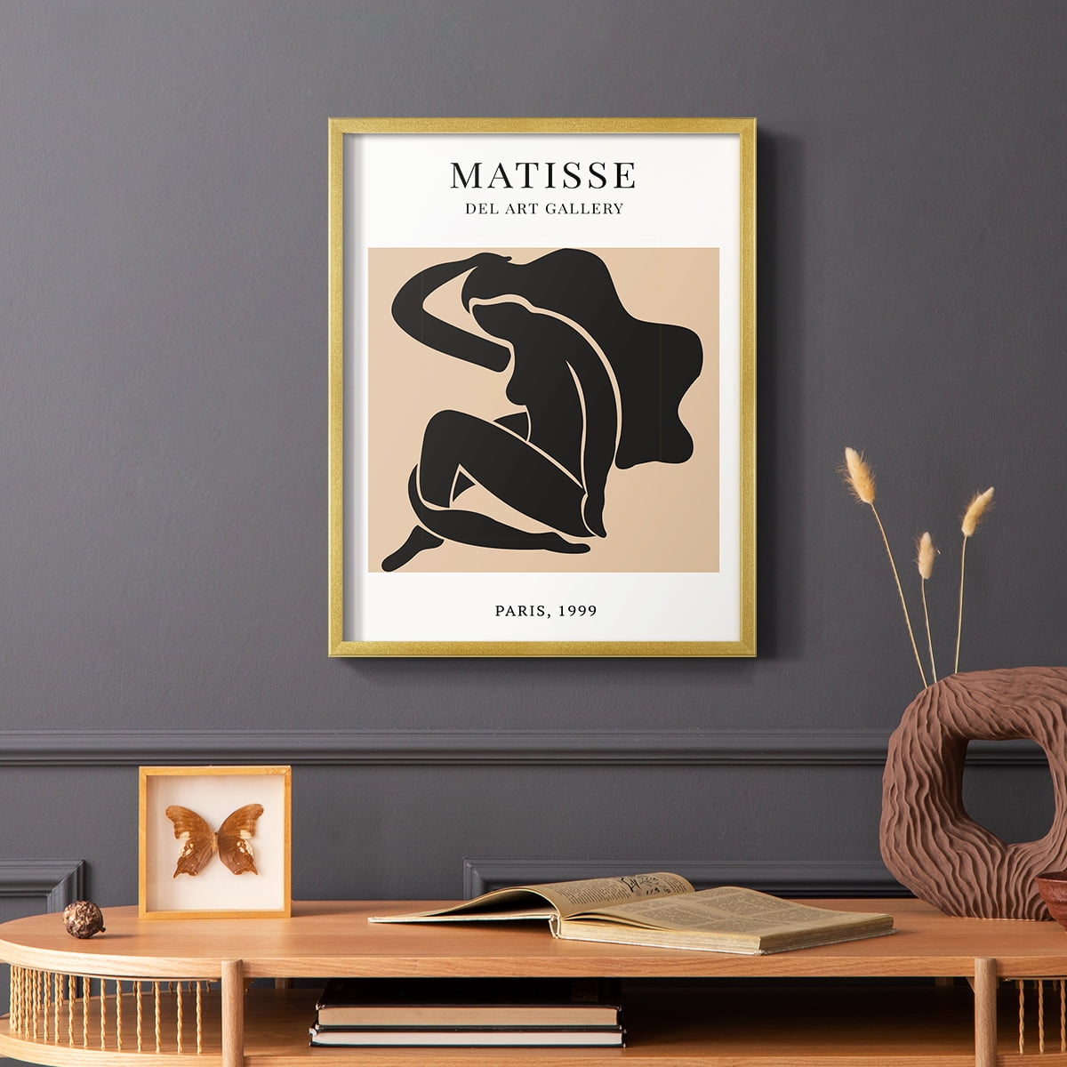 Matisse CXX Framed Print in Gold Solid Wood 8 x 10 Framed Print