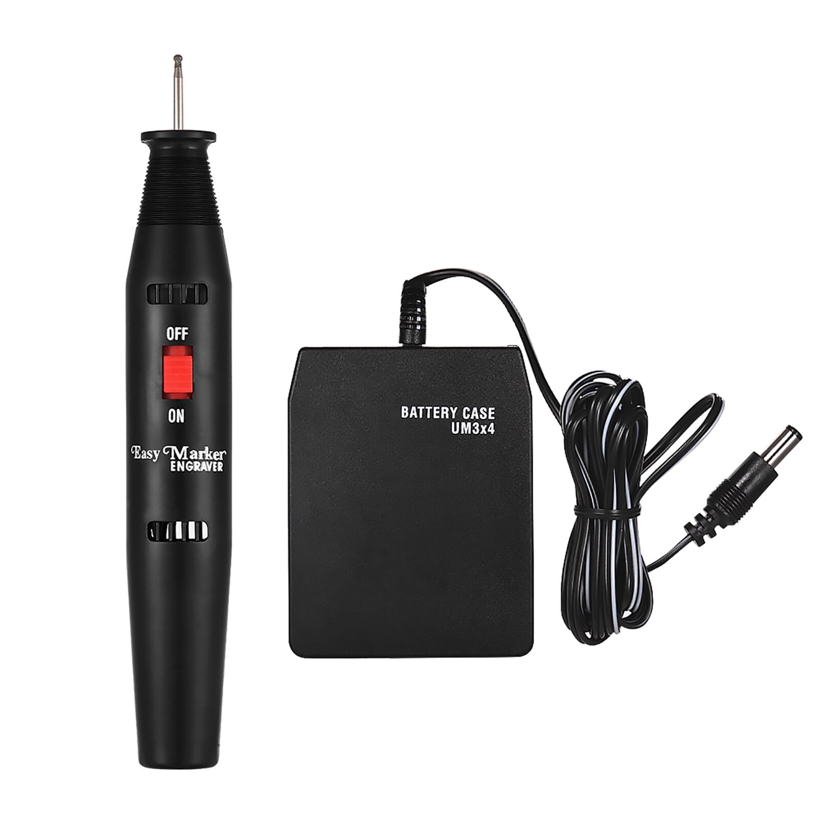 Portable Precision Electric Engraving Pen Engraver DIY Carve Graver Machine Tools Battery Powered with Strong Diamond Tip Bit for Jewellery Metal Plastic Glass Ceramic Stone Engraving Educational