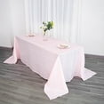 thumbnail image 3 of BalsaCircle 90" x 132" Blush Accordion Crinkle Taffeta Rectangular Tablecloth Reception, 3 of 8