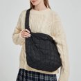 thumbnail image 2 of Bolso de mano para mujer, acolchado, impermeable, ligero, de algodón, con relleno de plumas, para el hombro, 2 of 5