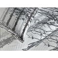 thumbnail image 4 of Ambesonne Forest Quilted Bedspread Set 3 Pcs, Sketch Style Line Art, Queen Size, Black Grey White, 4 of 5