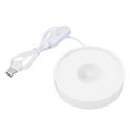 thumbnail image 1 of Base de luz LED de madera de 4" Uxcell para exhibición de luz, base de soporte para cristal 3D, blanco, luz blanca cálida, 1 of 7