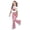 Light Pink#9527, variant on BOOMNY Toddler Baby Girls Outfit Set Short Sleeve Casual Cherry Graphic Shirts Flared Pants Cozy Clothes Set for Children