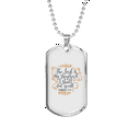 thumbnail image 1 of I Shall Not Want Christian Necklace Stainless Steel or 18k Gold Dog Tag 24" Chain, 1 of 8
